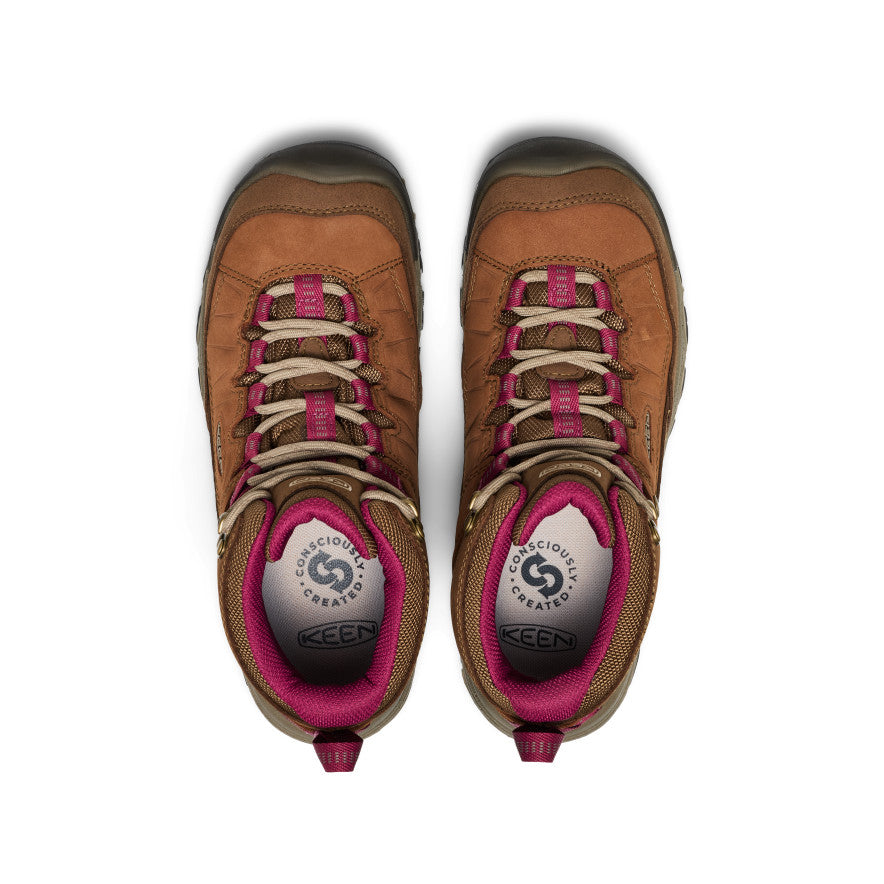 Women's Targhee IV Waterproof Hiking Boot Bison/Beaujolais - Image 4