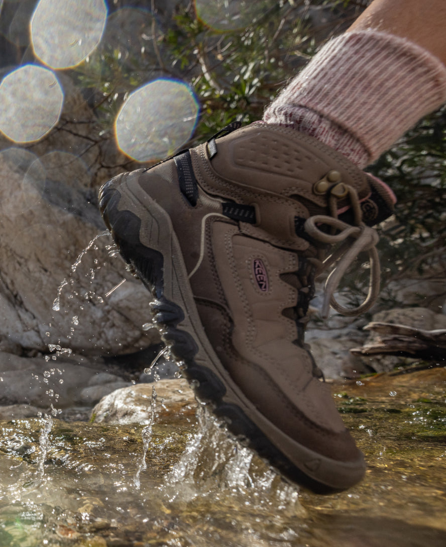 Women's Targhee IV Waterproof Hiking Boot Bison/Beaujolais - Image 8