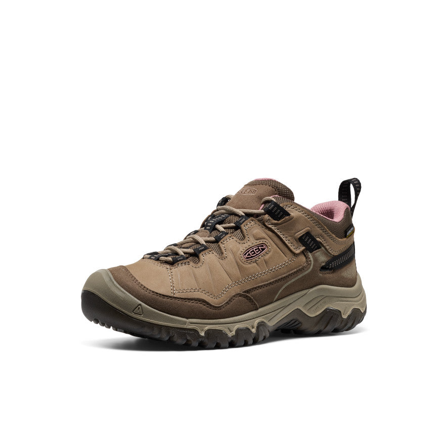 Women's Targhee IV Waterproof Hiking Shoe Brindle/Nostalgia Rose - Image 2