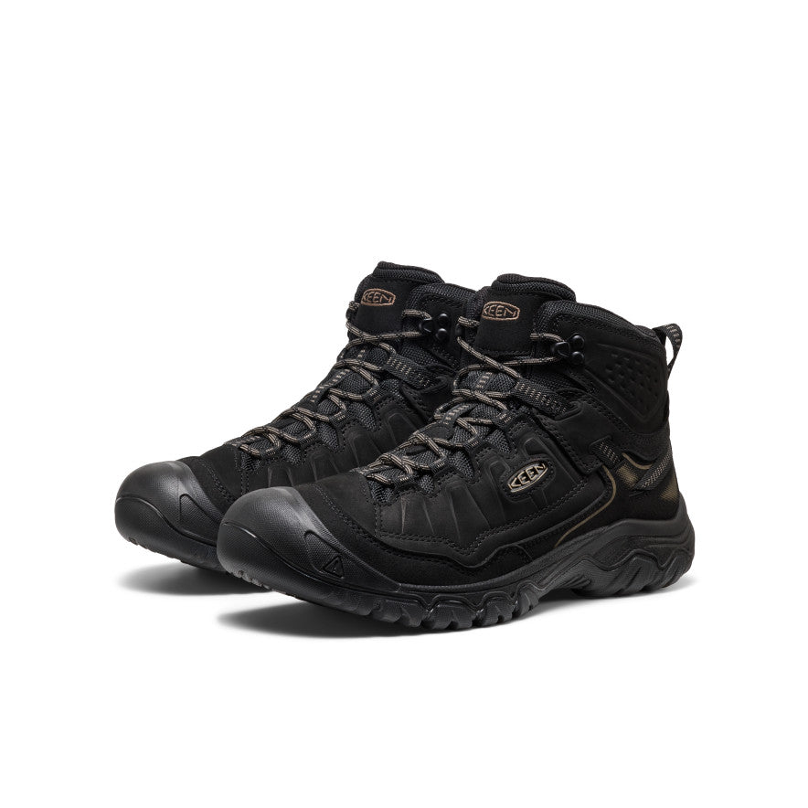 Men's Targhee IV Wide Waterproof Hiking Boot Triple Black - Image 2