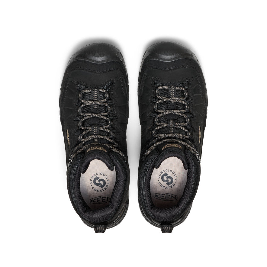 Men's Targhee IV Wide Waterproof Hiking Boot Triple Black - Image 4
