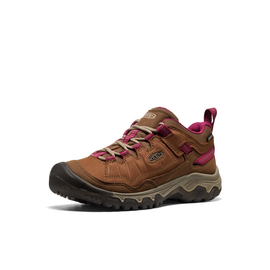Women's Targhee IV Waterproof Hiking Shoe Bison/Beaujolais - Image 3