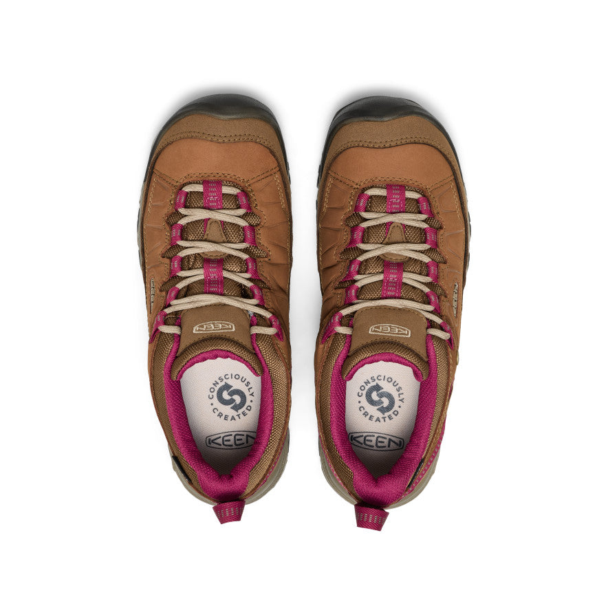 Women's Targhee IV Waterproof Hiking Shoe Bison/Beaujolais - Image 4