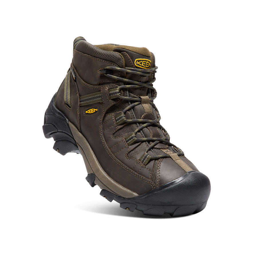 Men's Targhee II Mid Waterproof Hiking Boots Canteen/Dark Olive - Image 3