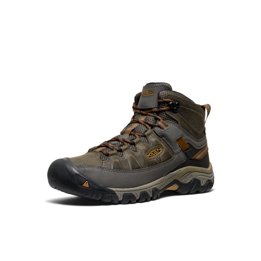 Men's Targhee III Waterproof Mid Wide Black Olive/Golden Brown - Image 3