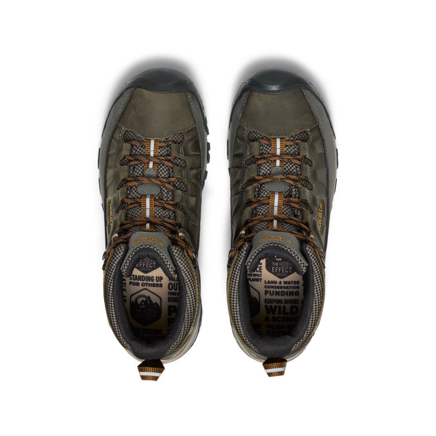 Men's Targhee III Waterproof Mid Wide Black Olive/Golden Brown - Image 4