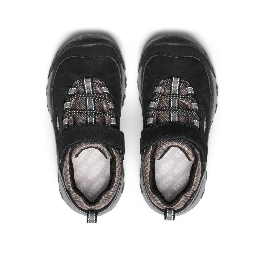 Little Kids' Targhee IV Waterproof Hiking Shoe Black/Steel Grey - Image 4