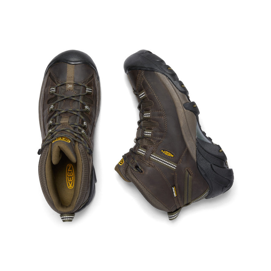 Men's Targhee II Waterproof Mid Wide Canteen/Dark Olive - Image 4