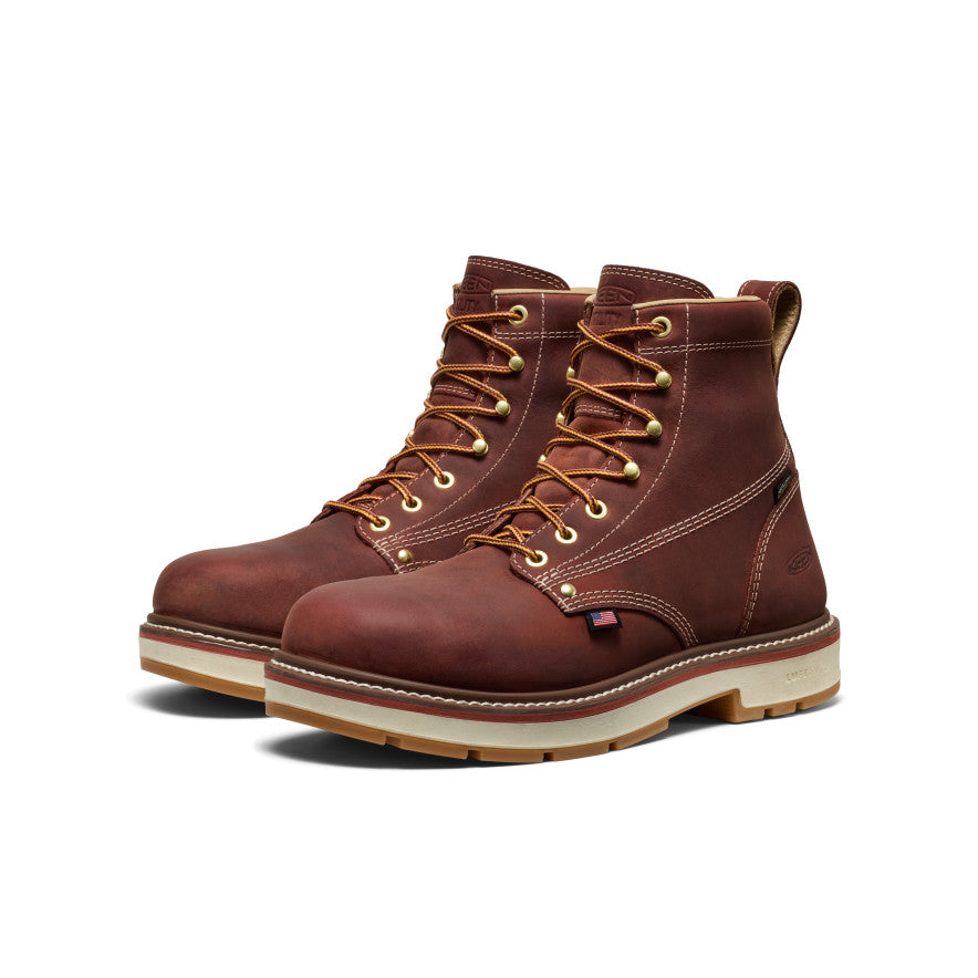Men's Liberty 6" Waterproof 90?? Heel Boot (Soft Toe) Bombay Brown/Gum - Image 2