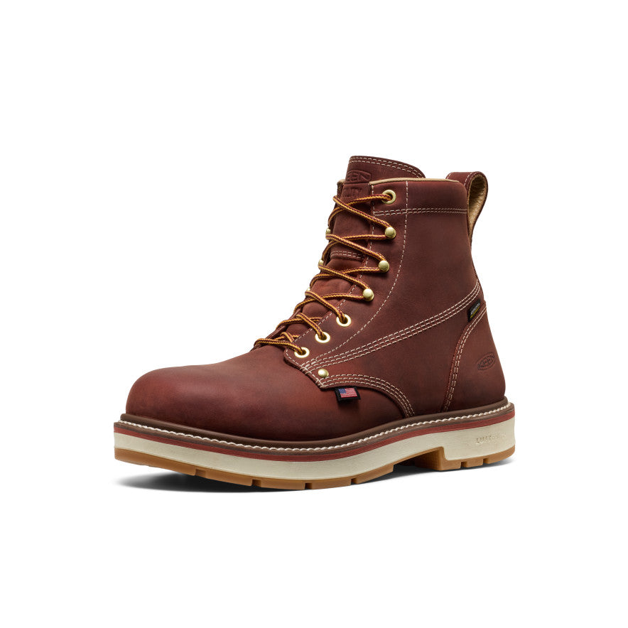 Men's Liberty 6" Waterproof 90?? Heel Boot (Soft Toe) Bombay Brown/Gum - Image 3