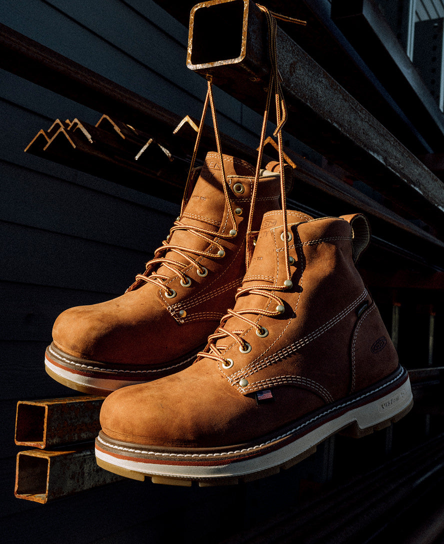 Men's Liberty 6" Waterproof 90?? Heel Boot (Soft Toe) Bombay Brown/Gum - Image 8