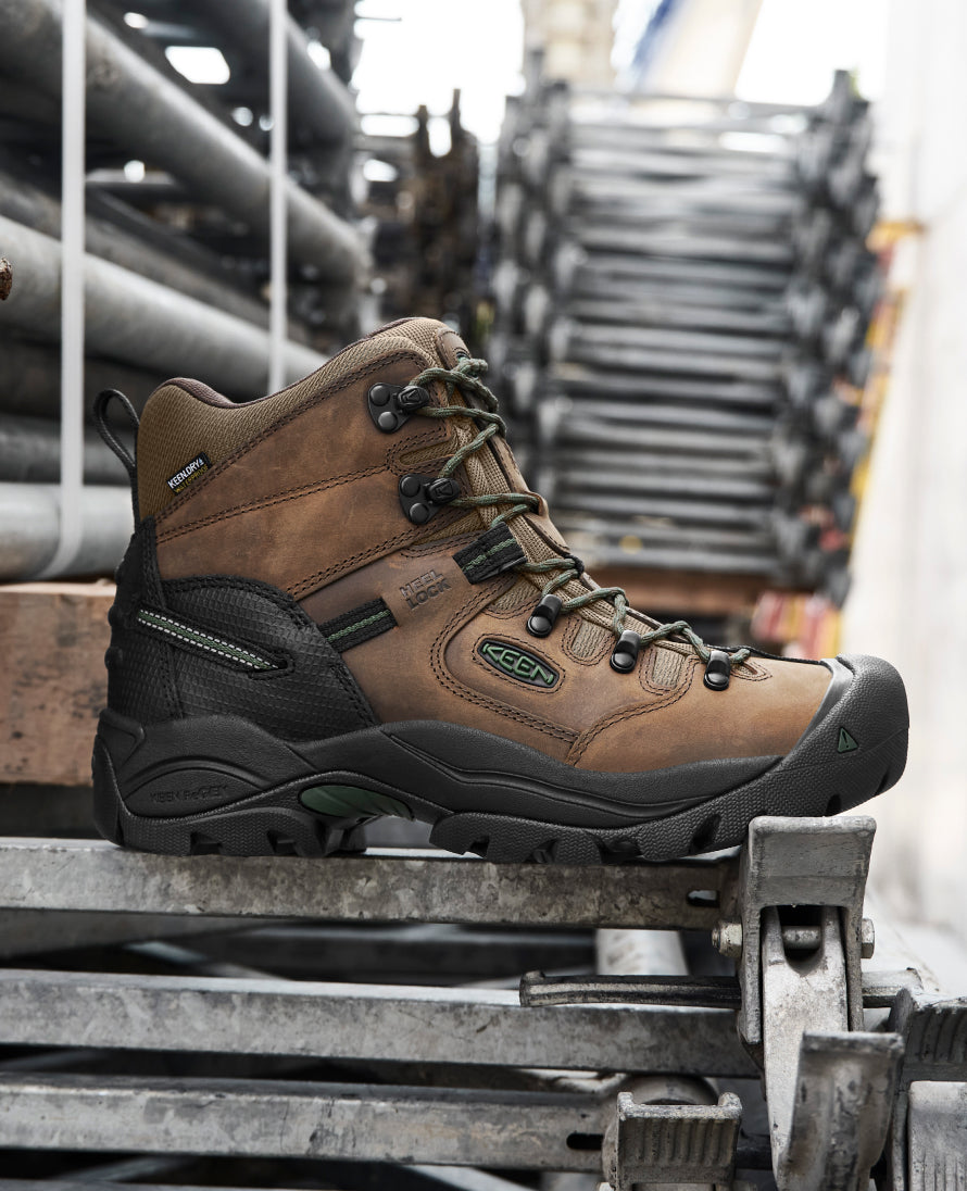 Men's Pittsburgh Energy 6" Waterproof Boot (Soft Toe) Cascade Brown/Black - Image 8