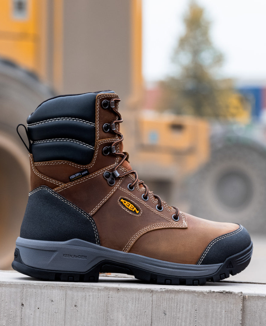 Men's Evanston 8" Insulated Waterproof Boot (Soft Toe) Bison/Black - Image 9