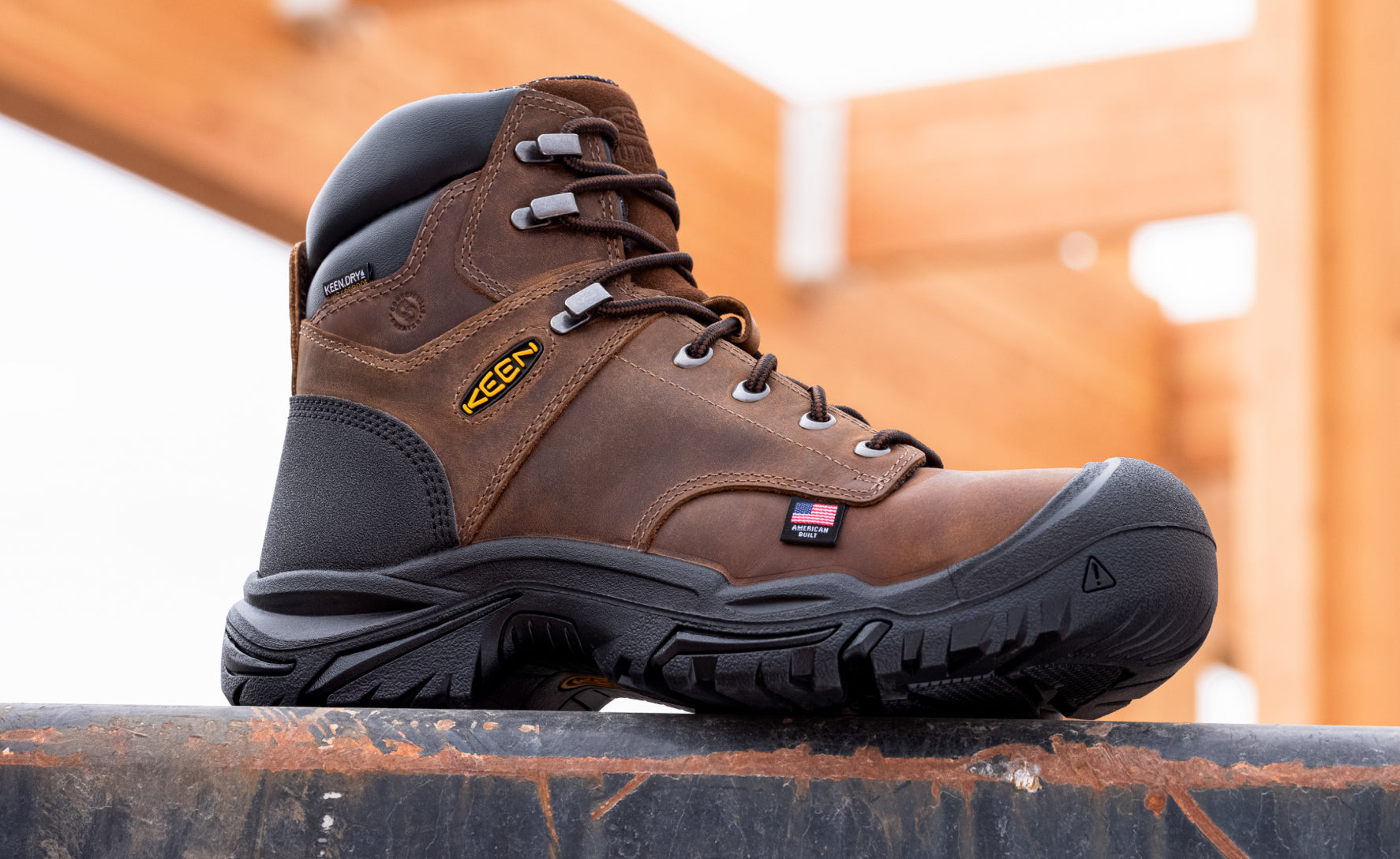 Men's Mt Vernon II 6" Waterproof Boot (Steel Toe) Dark Earth/Black - Image 7