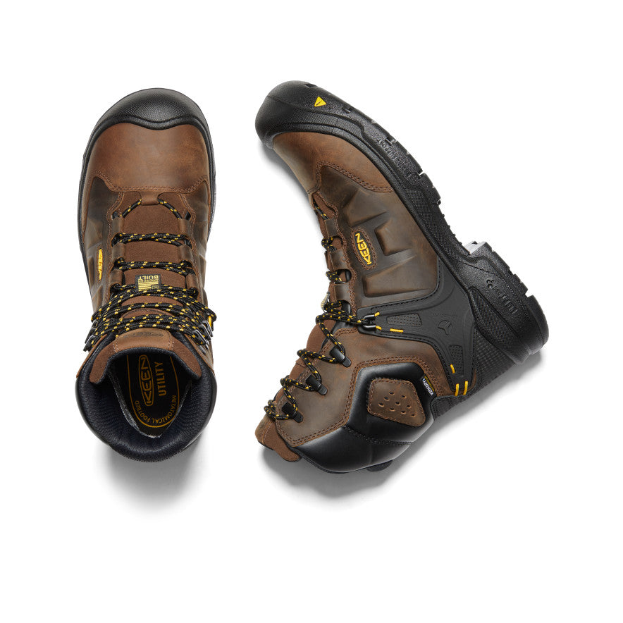 Men's Dover 8" Waterproof Boot (Carbon Toe) Dark Earth/Black - Image 4