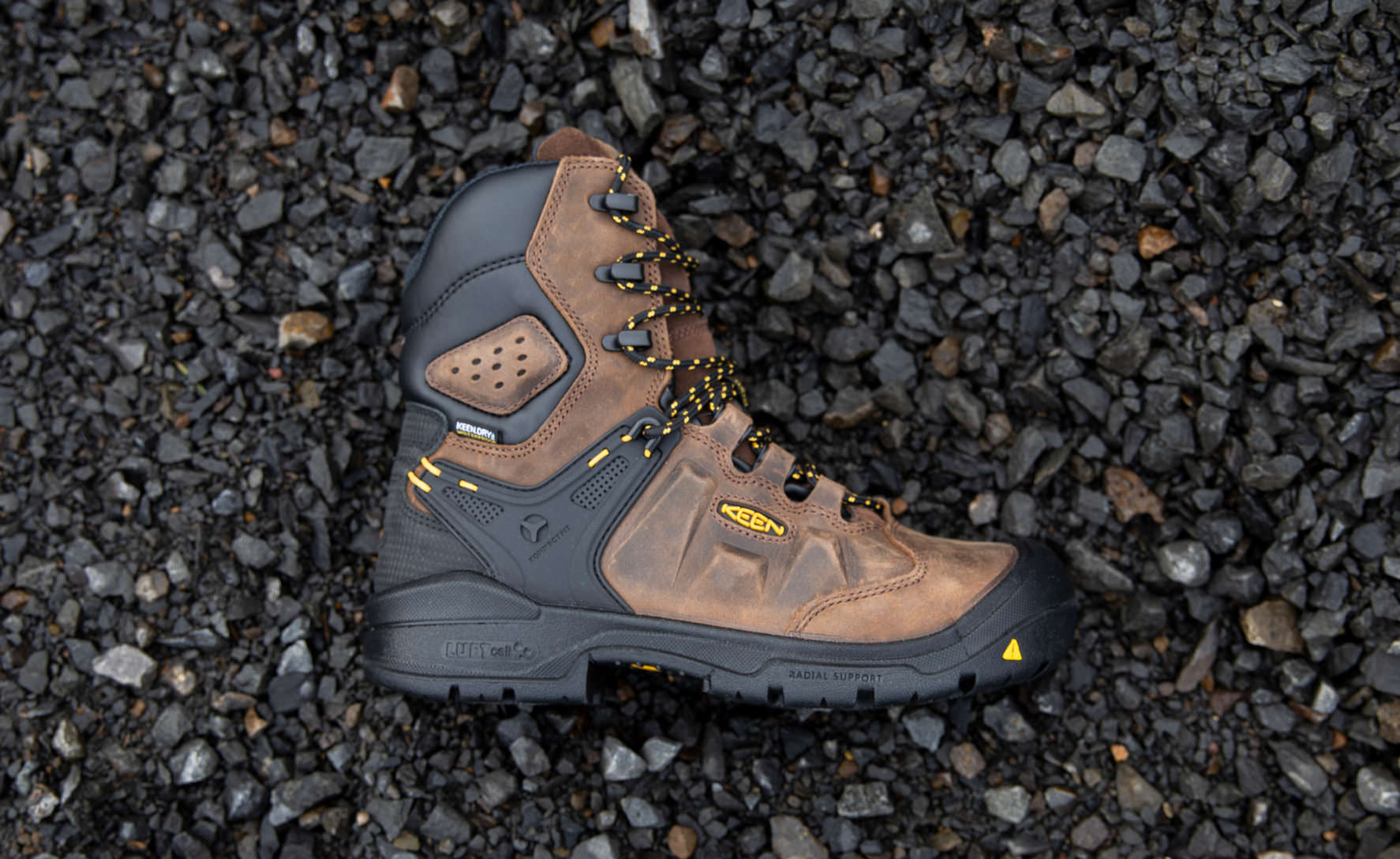Men's Dover 8" Waterproof Boot (Carbon Toe) Dark Earth/Black - Image 6