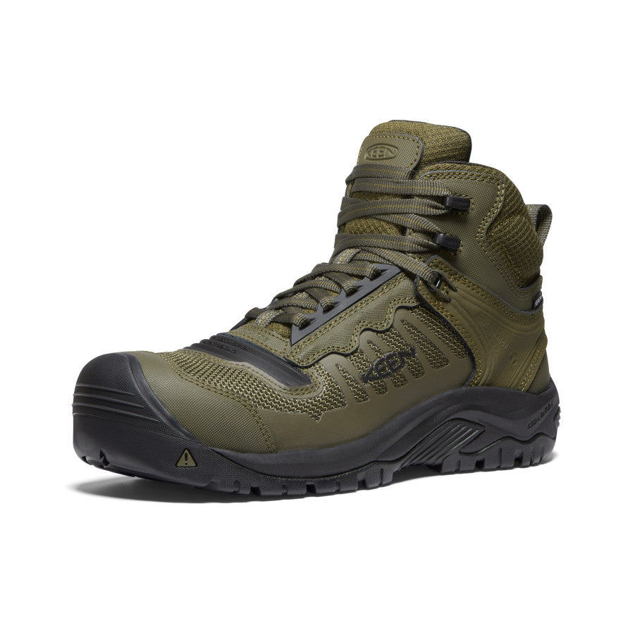 Men's Reno Mid Waterproof (Carbon Toe) Dark Olive/Black - Image 3