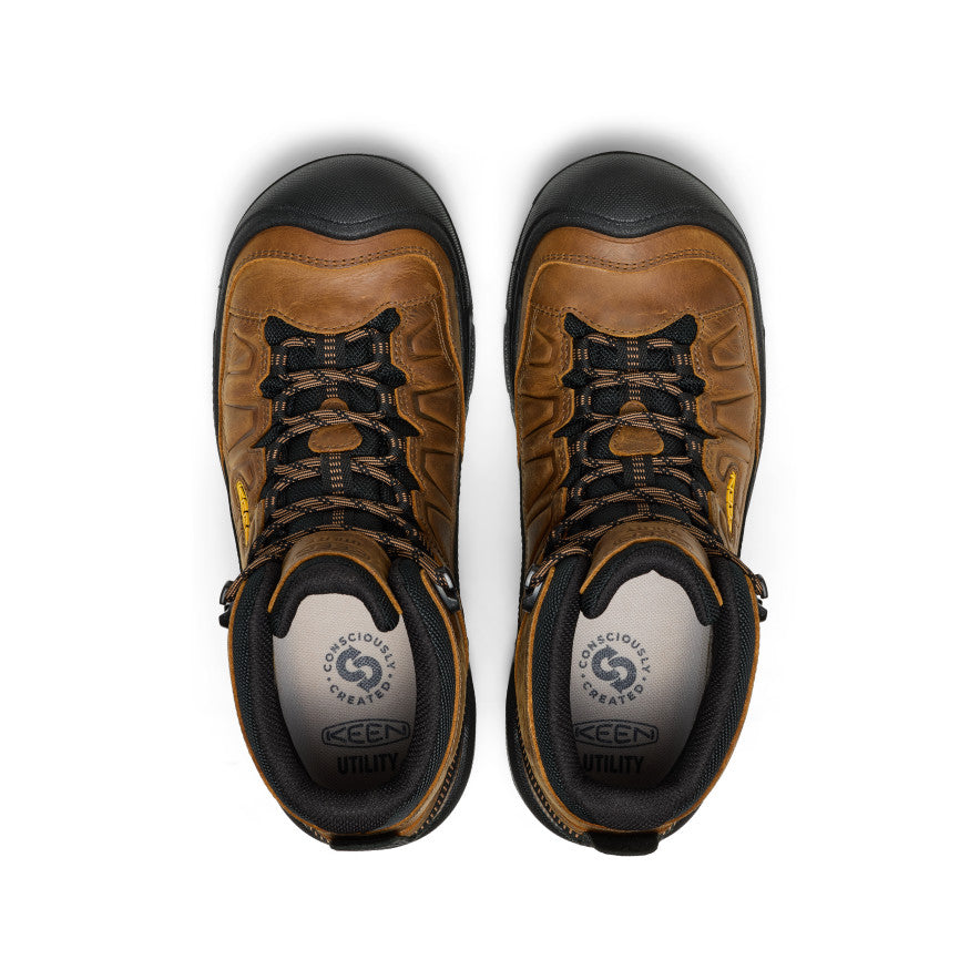 Men's Targhee IV Waterproof Work Boot (Soft Toe) Belgian/Black - Image 4