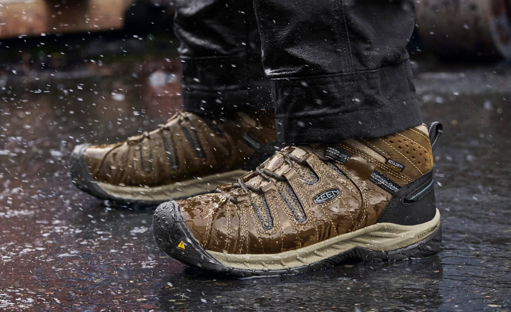 Men's Flint II Waterproof Boot (Steel Toe) Cascade Brown/Orion Blue - Image 6