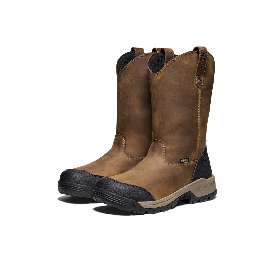 Men's Evanston Pull-On Waterproof Boot (Soft Toe) Bison/Black - Image 2