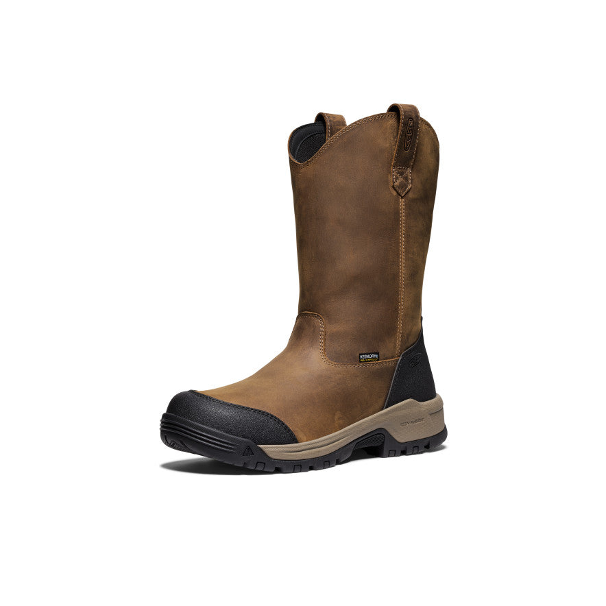 Men's Evanston Pull-On Waterproof Boot (Soft Toe) Bison/Black - Image 3
