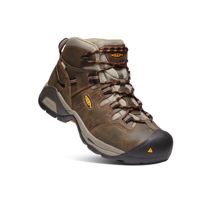 Men's Detroit XT Waterproof Boot (Soft Toe) Black Olive/Leather Brown - Image 3