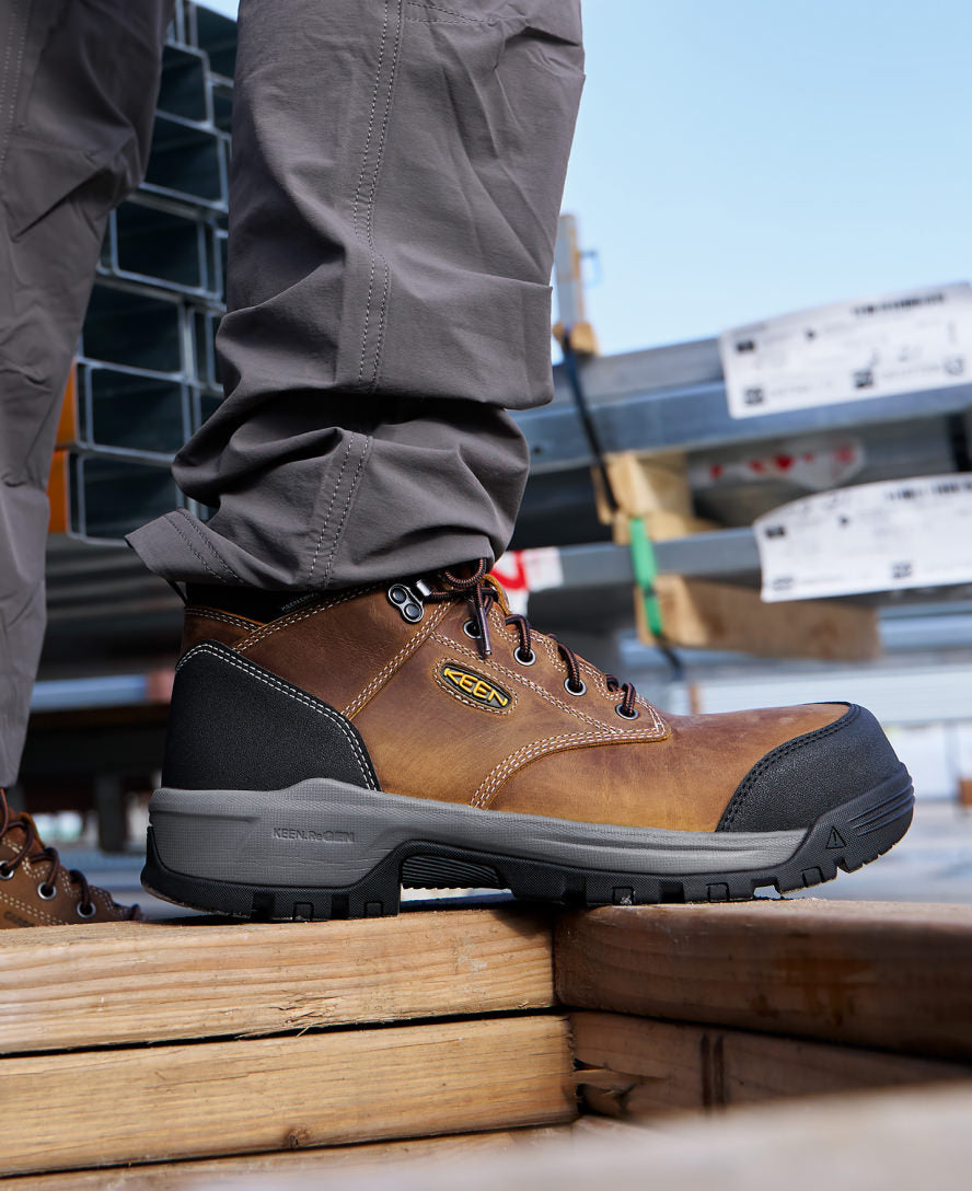 Men's Evanston 6" Waterproof Boot (Soft Toe) Bison/Black - Image 8