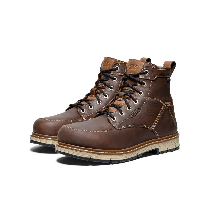 Men's San Jose 6" Waterproof 90?? Heel Boot (Aluminum Toe) Bison/Black - Image 2
