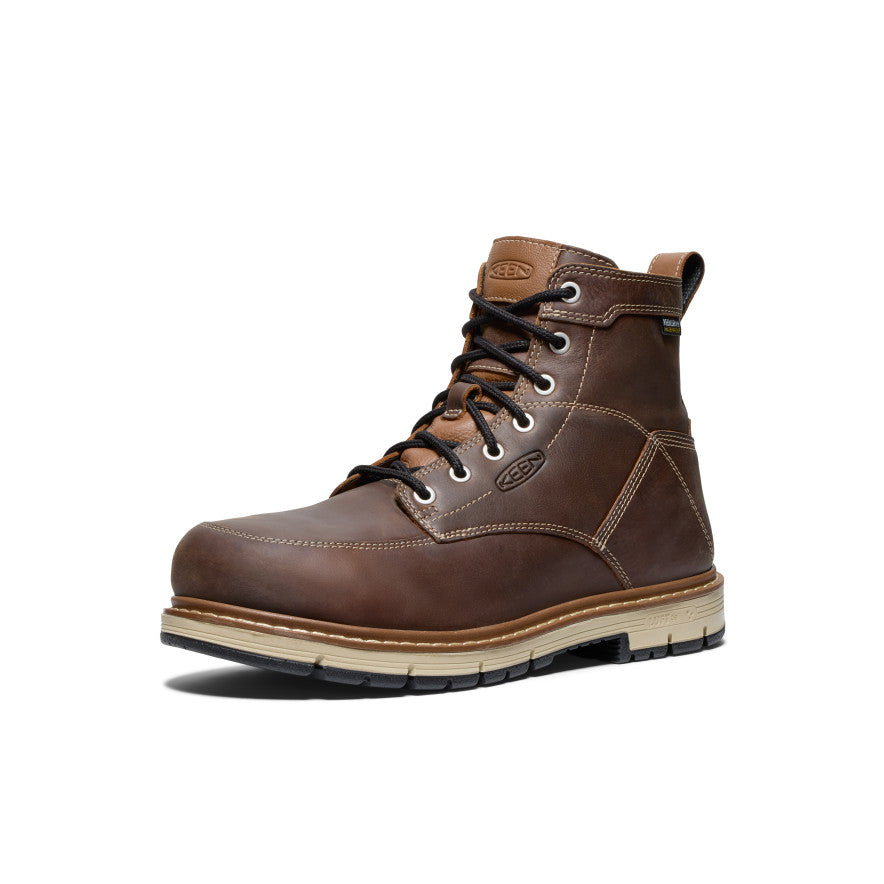 Men's San Jose 6" Waterproof 90?? Heel Boot (Aluminum Toe) Bison/Black - Image 3