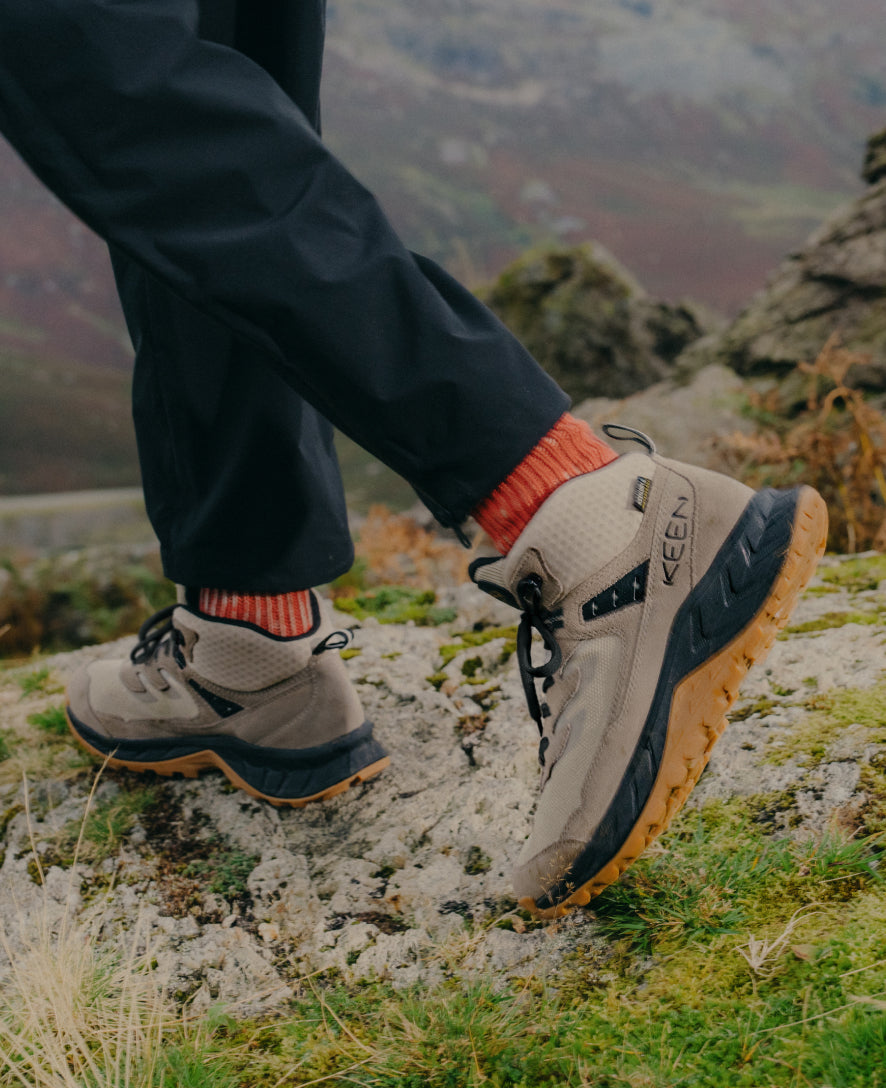 Men's Hightrail Waterproof Wide Hiking Boot Brindle/Oak Buff - Image 8