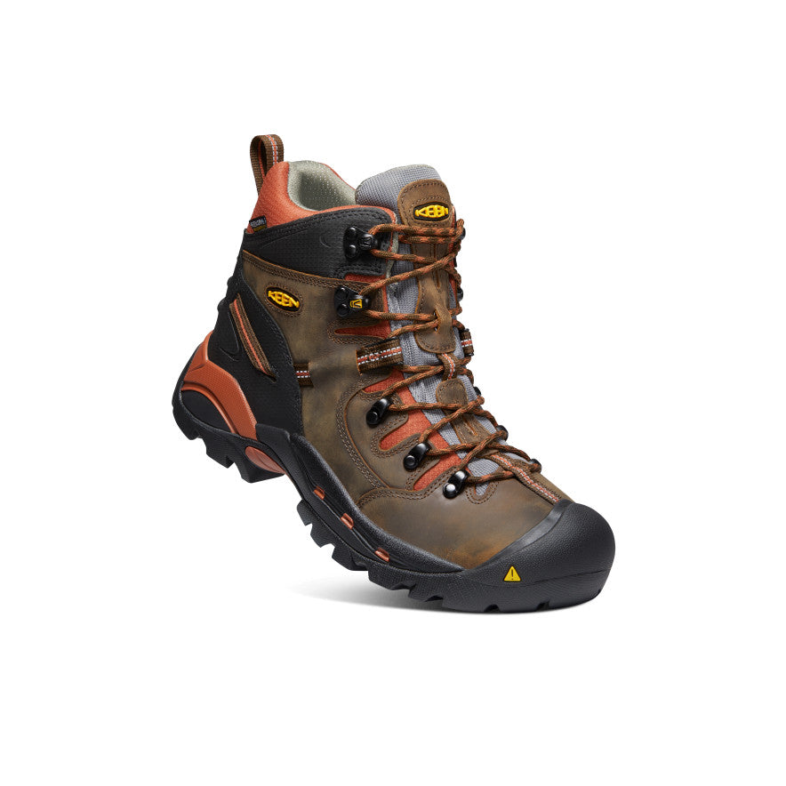 Men's Pittsburgh 6" Waterproof Boot (Soft Toe) Cascade Brown/Bombay Brown - Image 3