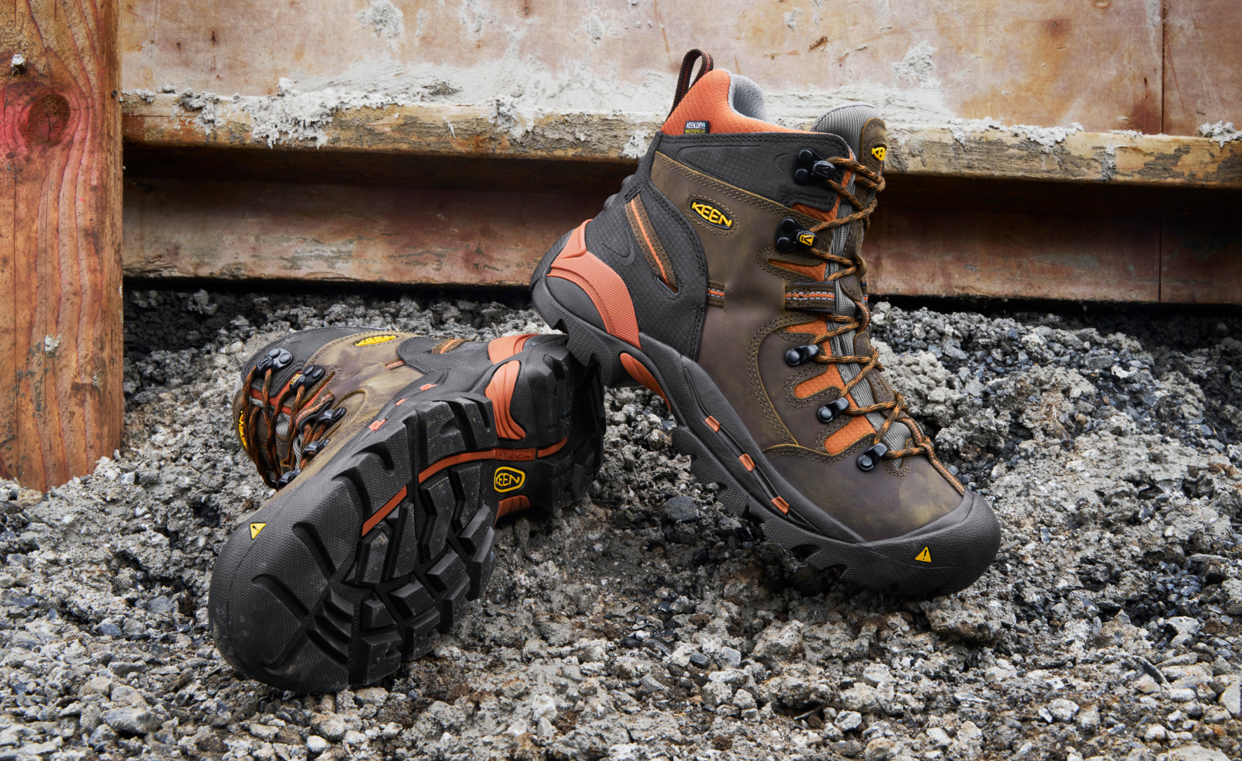 Men's Pittsburgh 6" Waterproof Boot (Soft Toe) Cascade Brown/Bombay Brown - Image 6