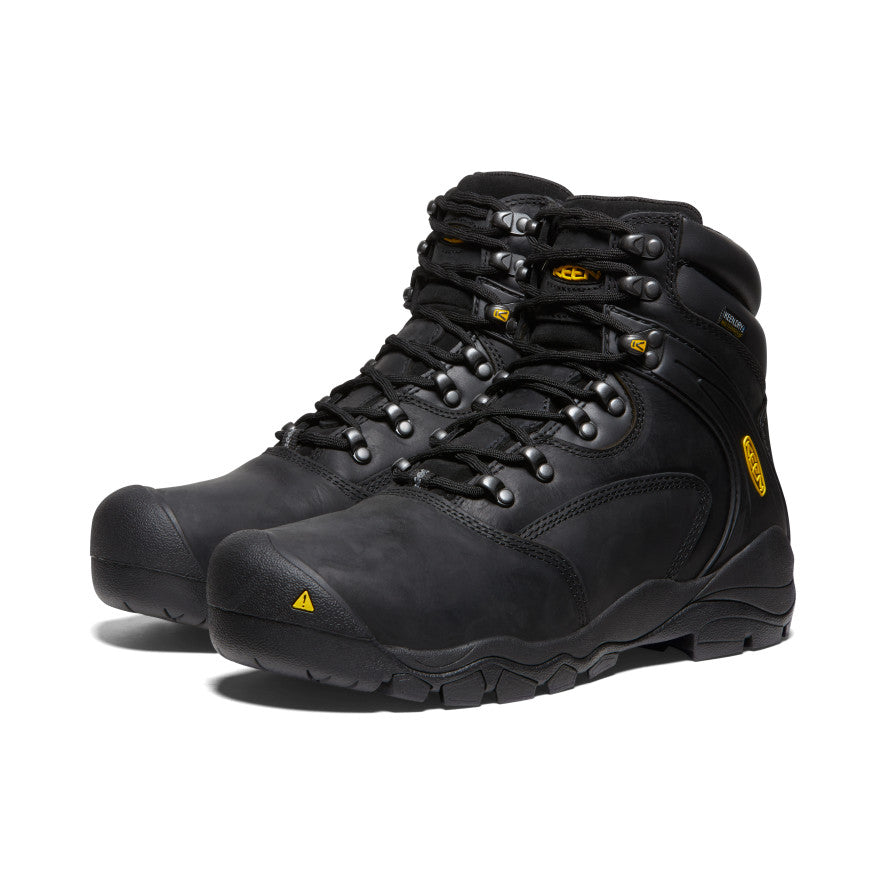 Men's Louisville 6" Waterproof Boot (Steel Toe) Black - Image 2