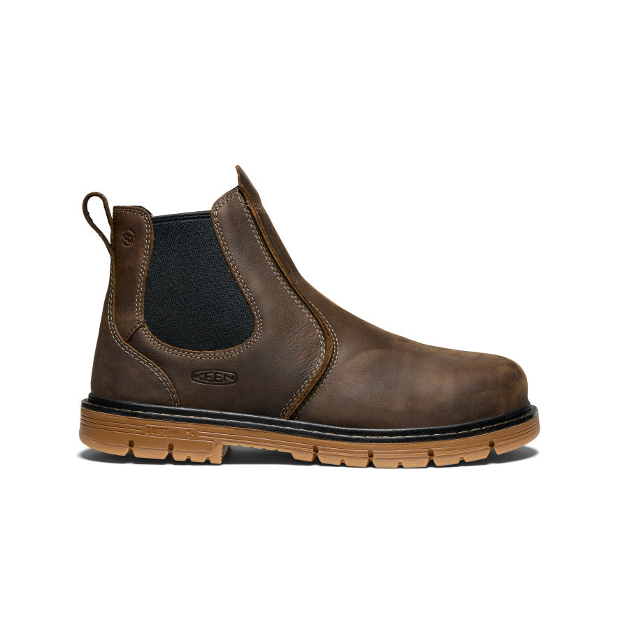 Men's San Jose Chelsea 90?? Heel Boot (Aluminum Toe) Cascade Brown/Gum