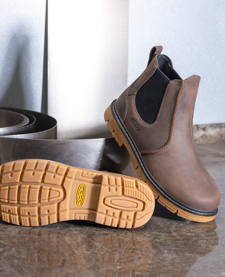 Men's San Jose Chelsea 90?? Heel Boot (Aluminum Toe) Cascade Brown/Gum - Image 9