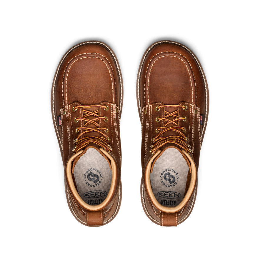 Men's Liberty 6" Boot (Soft Toe) Leather Brown/Birch - Image 4