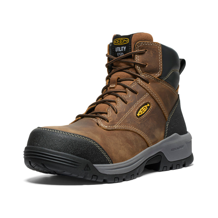 Men's Evanston 6" ESD Boot (Carbon Toe) Bison/Black - Image 3