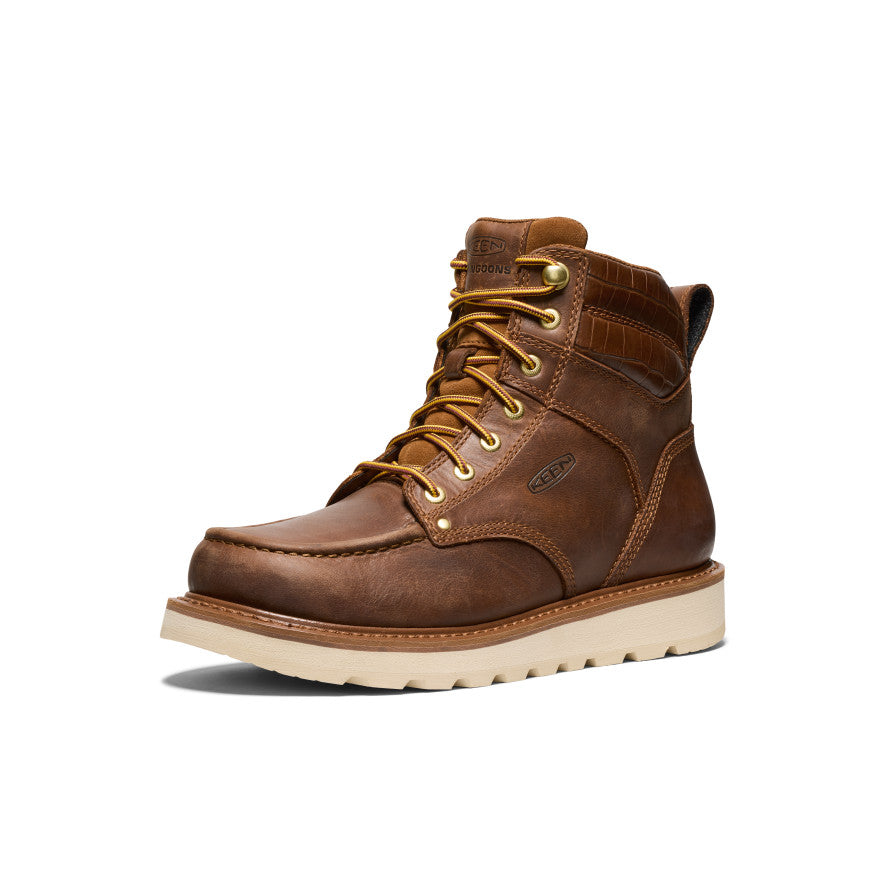 Men's Cincinnati 6" Boot (Soft Toe) x Noon Goons Leather Brown/Off White - Image 3