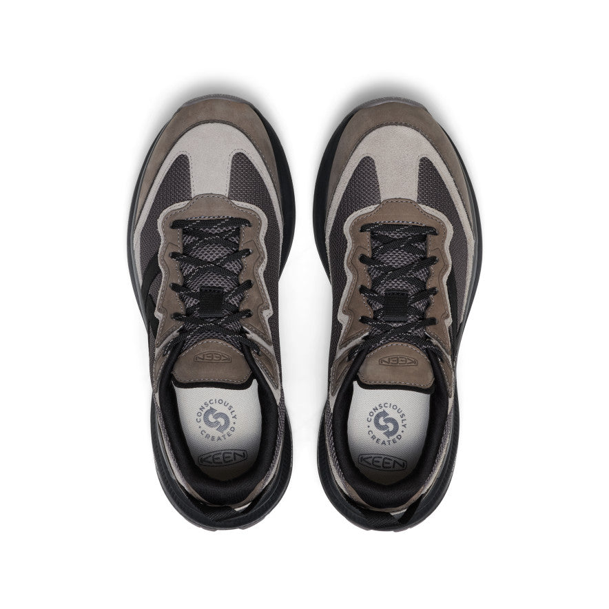 Men's WK500 Leather Walking Shoe Steel Grey/Black - Image 4