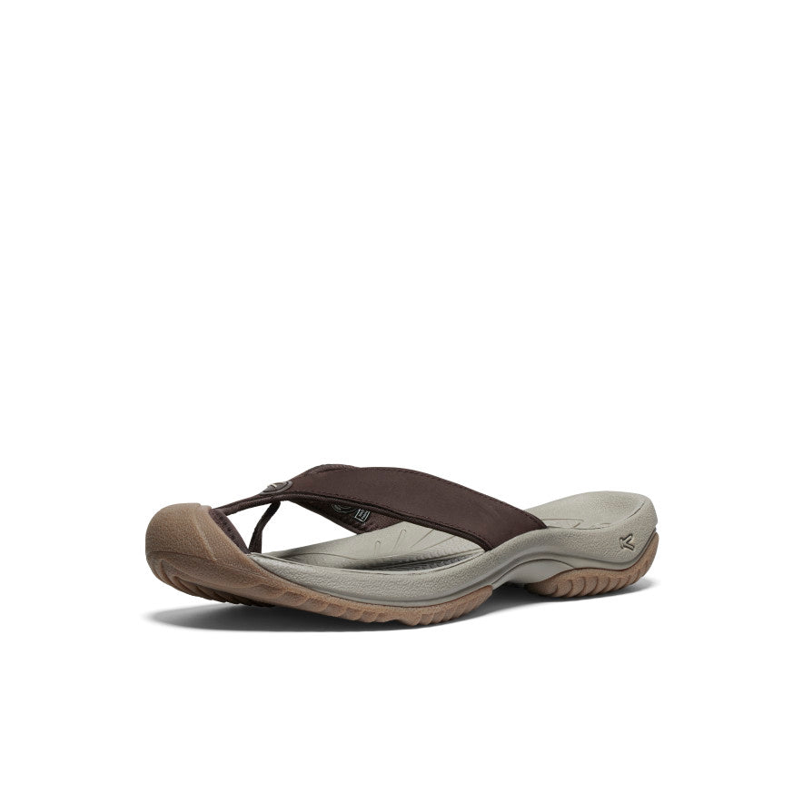 Men's Waimea Leather Flip-Flop Java/Plaza Taupe - Image 3