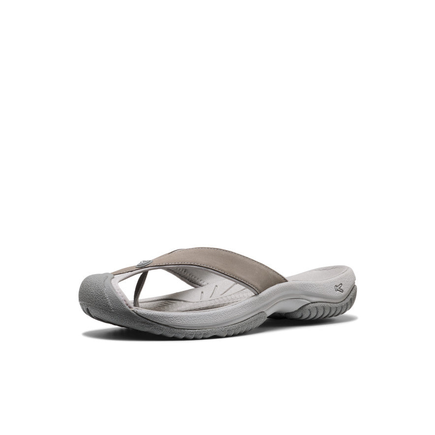 Men's Waimea Leather Flip-Flop Monochrome/Steel Grey - Image 3