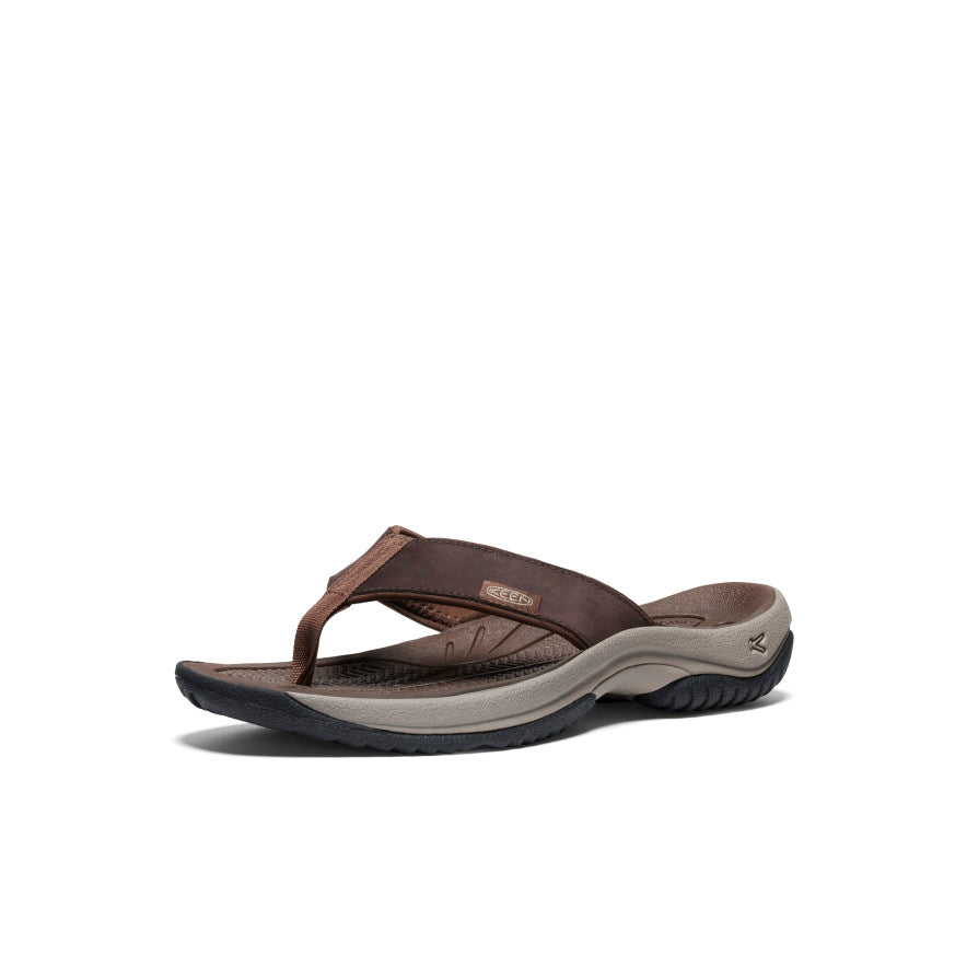 Men's Kona Leather Flip-Flop Java/Dark Earth - Image 3
