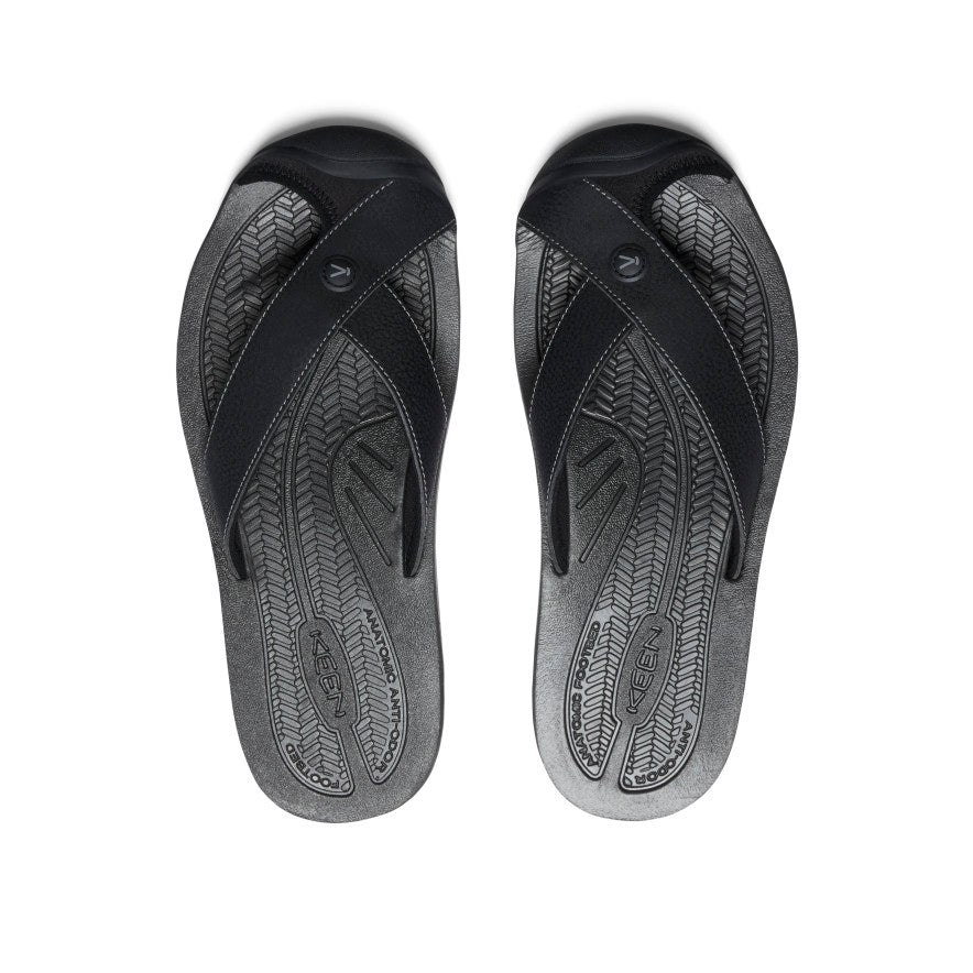 Men's Barbados Flip-Flop Black/Steel Grey - Image 4