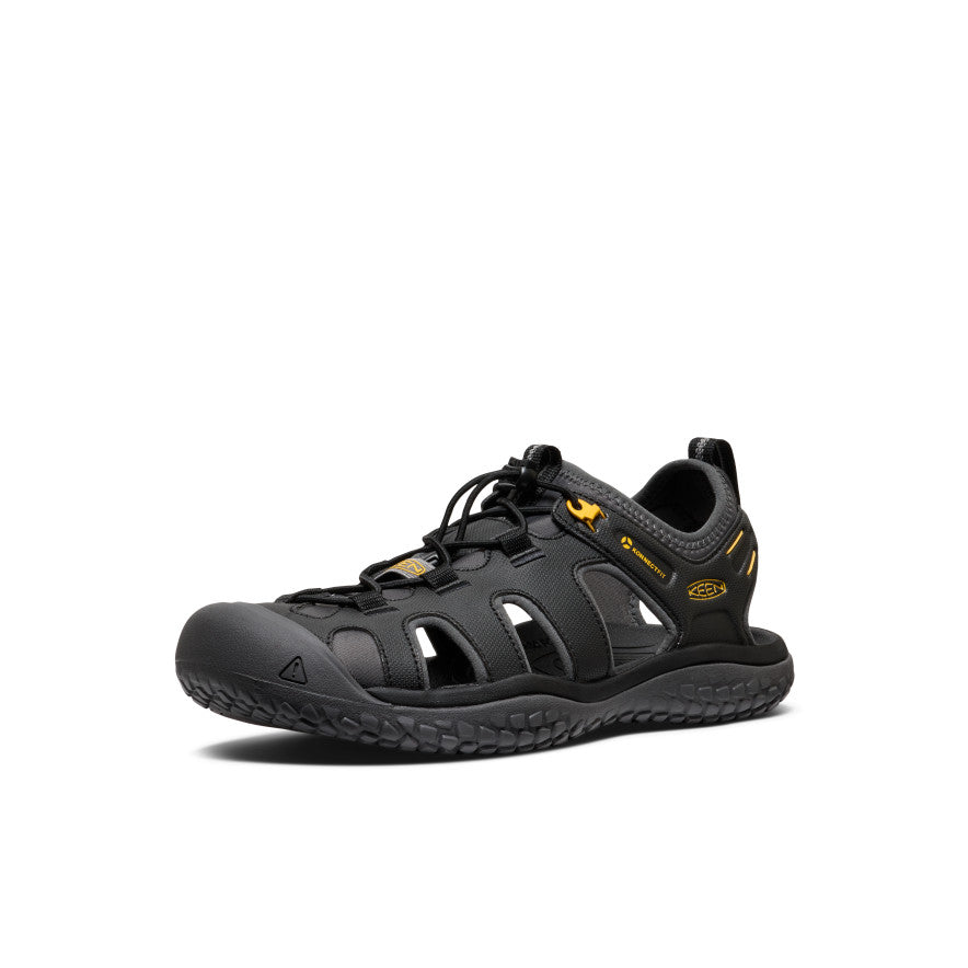 Men's SOLR Sandal Black/Gold - Image 3