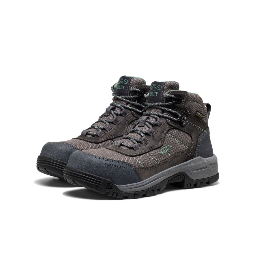 Women's Skokie Waterproof Work Boot (Carbon Toe) Magnet/Black - Image 2
