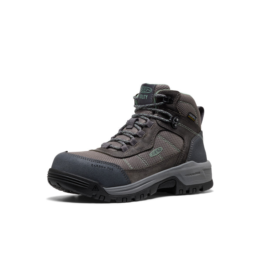 Women's Skokie Waterproof Work Boot (Carbon Toe) Magnet/Black - Image 3