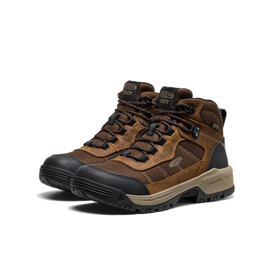Women's Skokie Waterproof Work Boot (Soft Toe) Bison/Black - Image 2