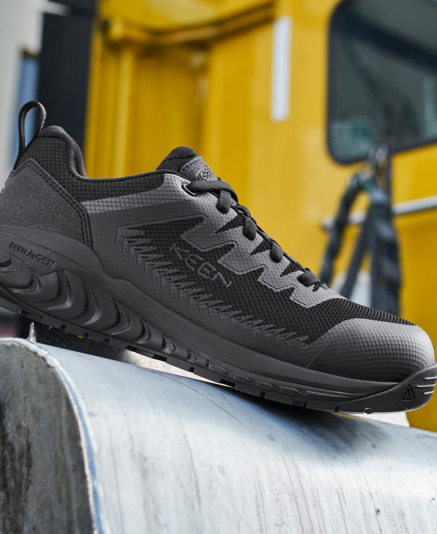 Women's Arvada ESD Work Sneaker (Carbon Toe) Black/Black - Image 8