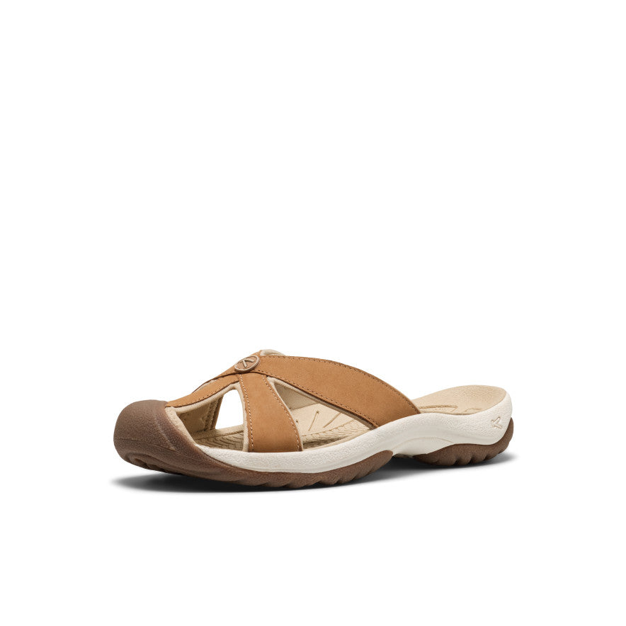 Women's Bali Leather Slide Sandal Chipmunk/Birch - Image 3