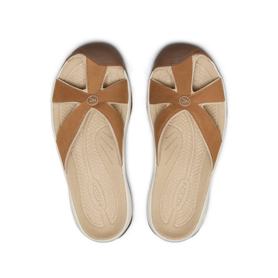 Women's Bali Leather Slide Sandal Chipmunk/Birch - Image 4